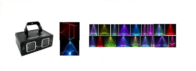LASER DOBLE FULL COLOR ROJO 100MW, VERDE 50MW, AZUL 150MW
