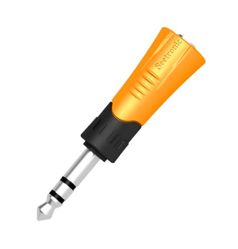CONECTOR ADAPTADOR 6.35MM ESTEREO = 3.5MM JACK