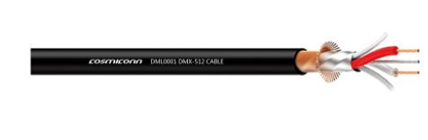 CABLE DMX 22AWG,2X034MM , JACKET OD: 6.5MM