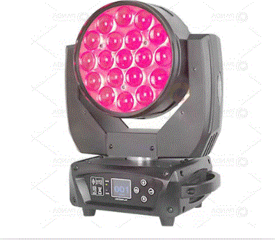 CABEZA MOVIL WASH LED 19*15W ZOOM