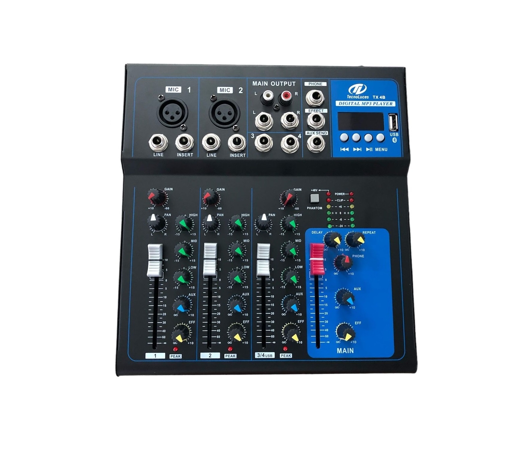 MESCLADOR DE AUDIO 4 CANALES