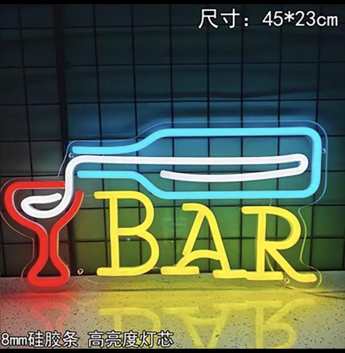 ROTULO LED NEON BAR