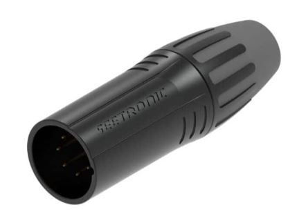 CONECTOR XLR MACHO 5 PIN,NEGRO