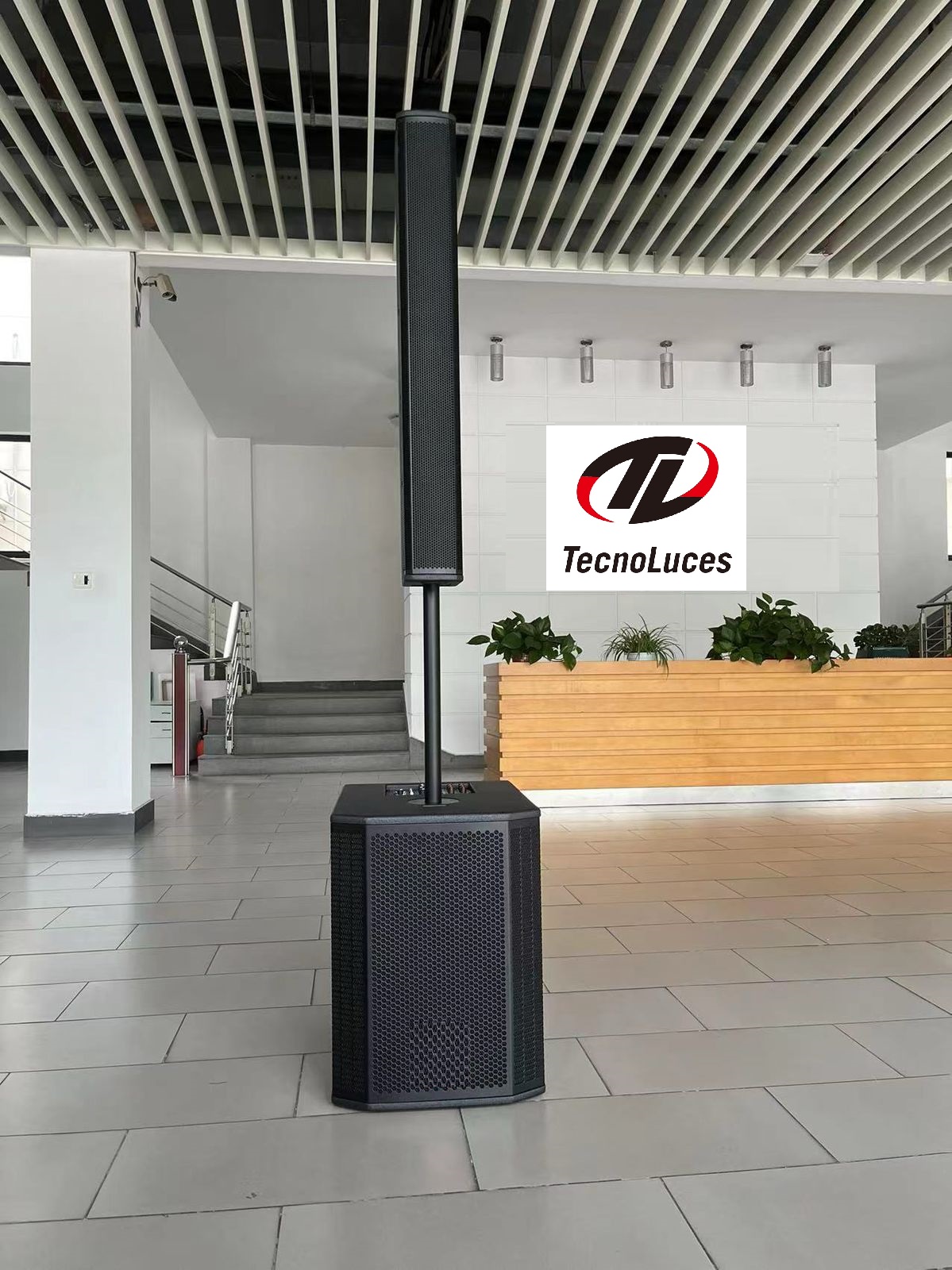 CAJA COLUMNA LINE ARRAY ACTIVO , 1*15"+4"*4+DRIVER 25MM*2